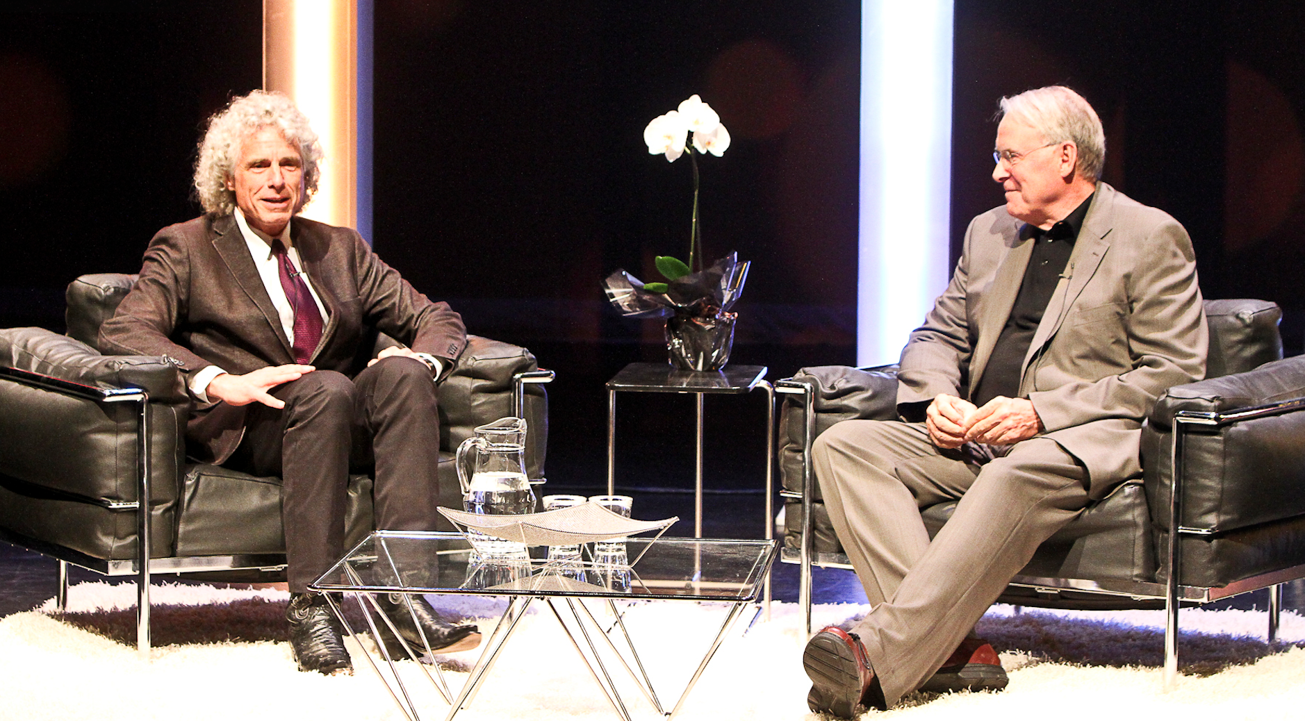Steven Pinker and Ken Dryden at PEN Canada's 2015 benefit.