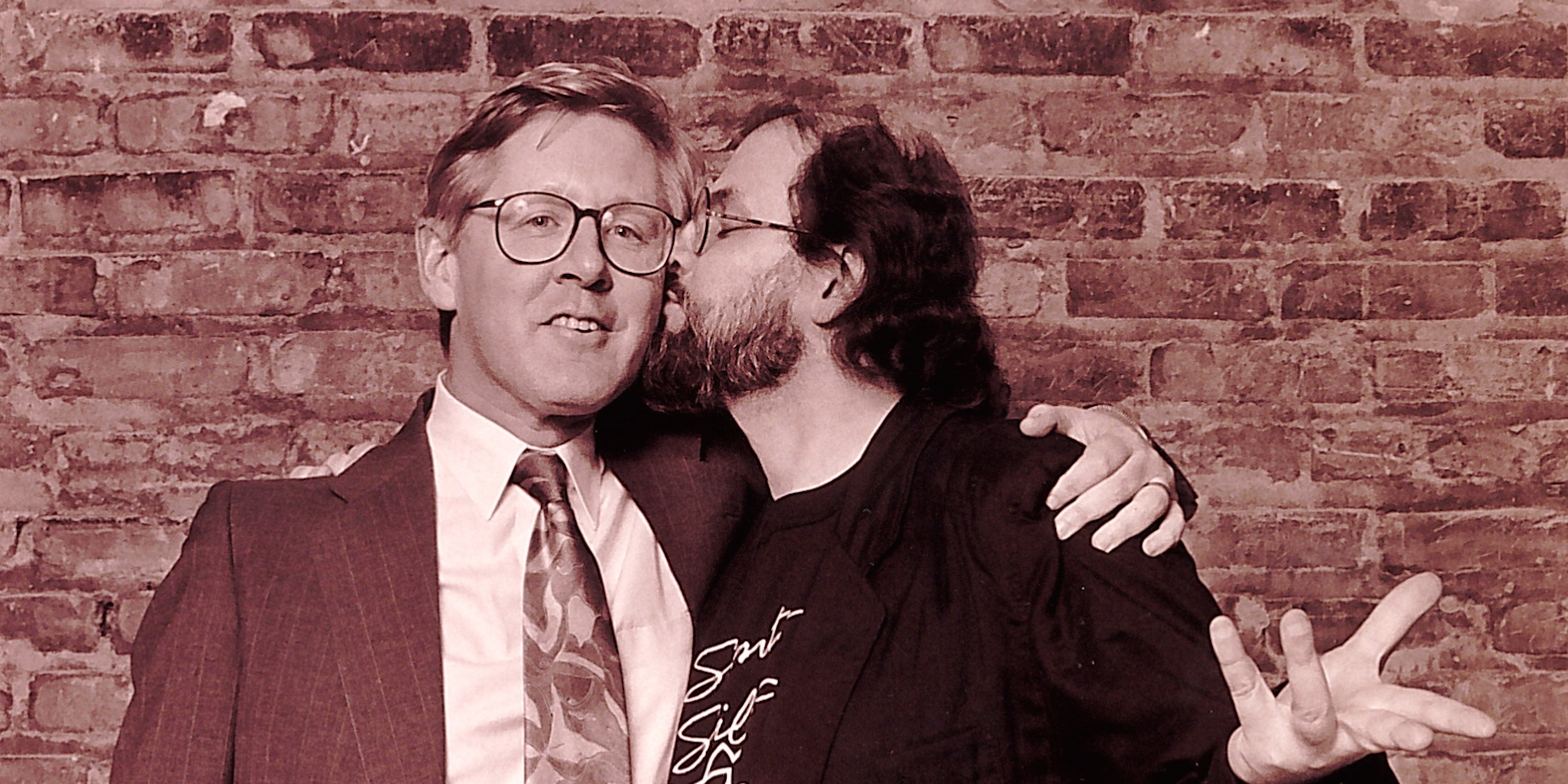Bob Rae and Salman Rushdie at the 1992 PEN Canada benefitJean-Marc Desrochers Photography