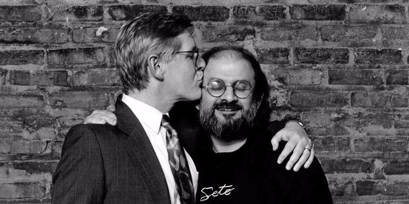 Bob Rae and Salman Rushdie at the 1992 PEN Canada benefitJean-Marc Desrochers Photography