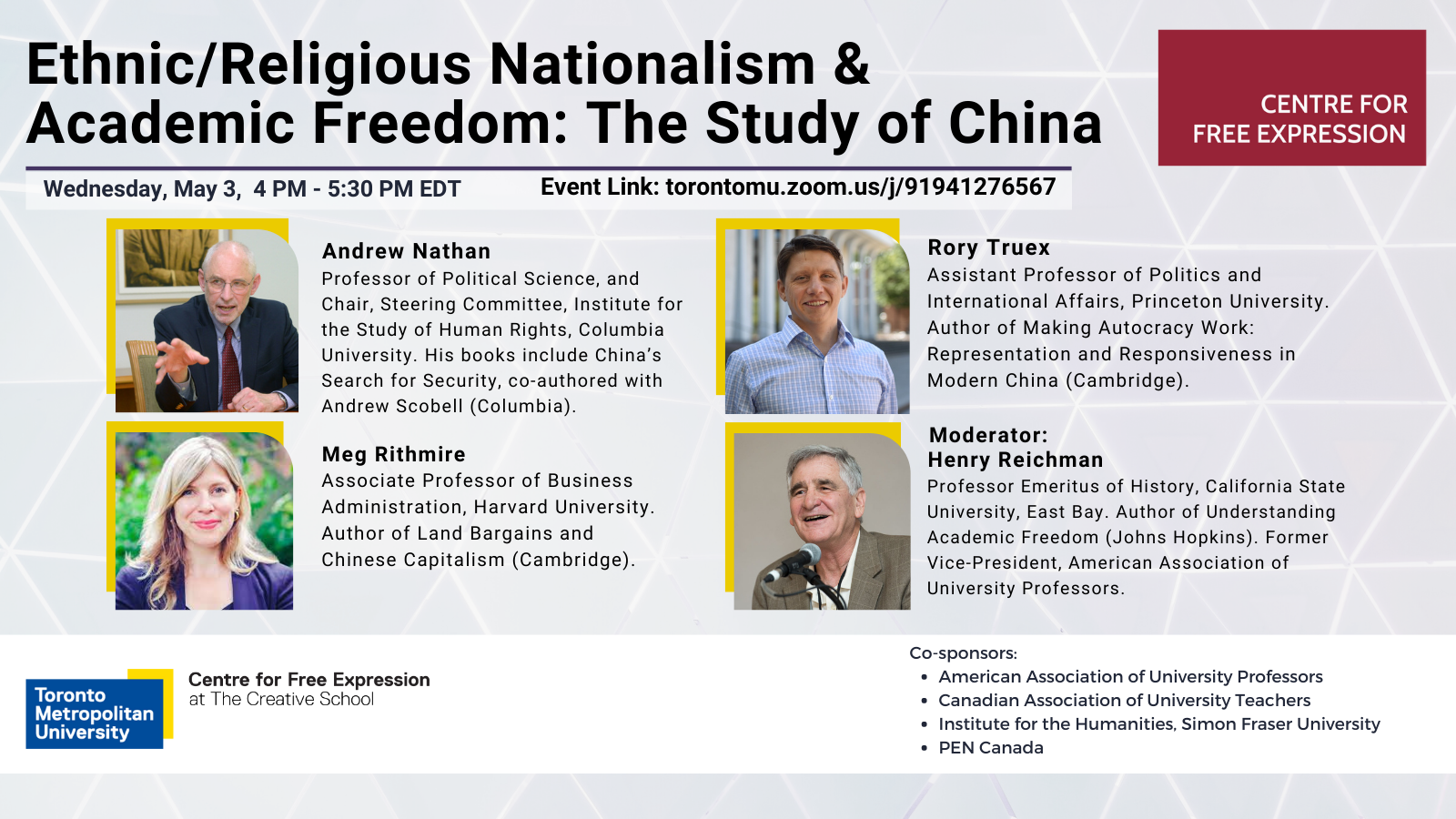 Ethnic/Religious Nationalism & Academic Freedom: The Study of China
