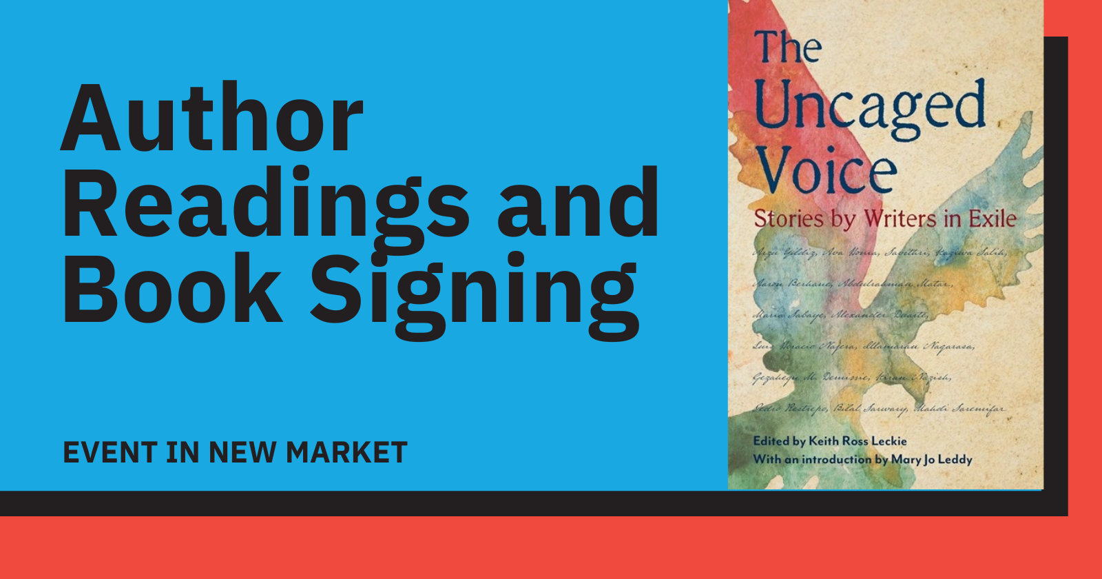 Author Readings and Book Signing for 'The Uncaged Voice – Stories by Writers in Exile'