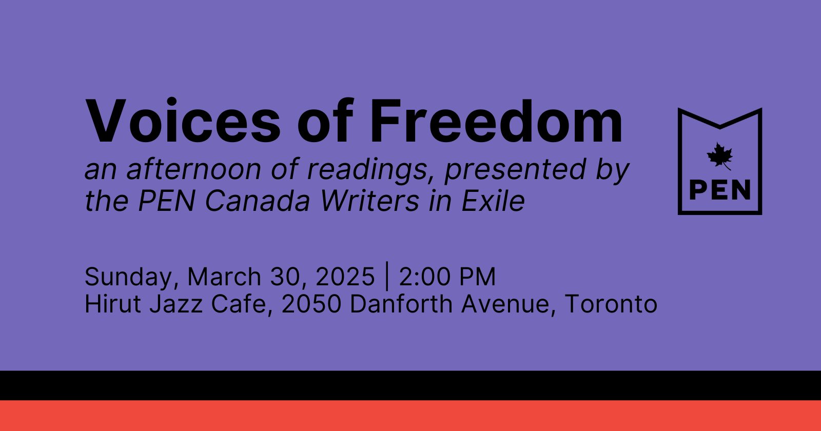 Voices of Freedom reading series