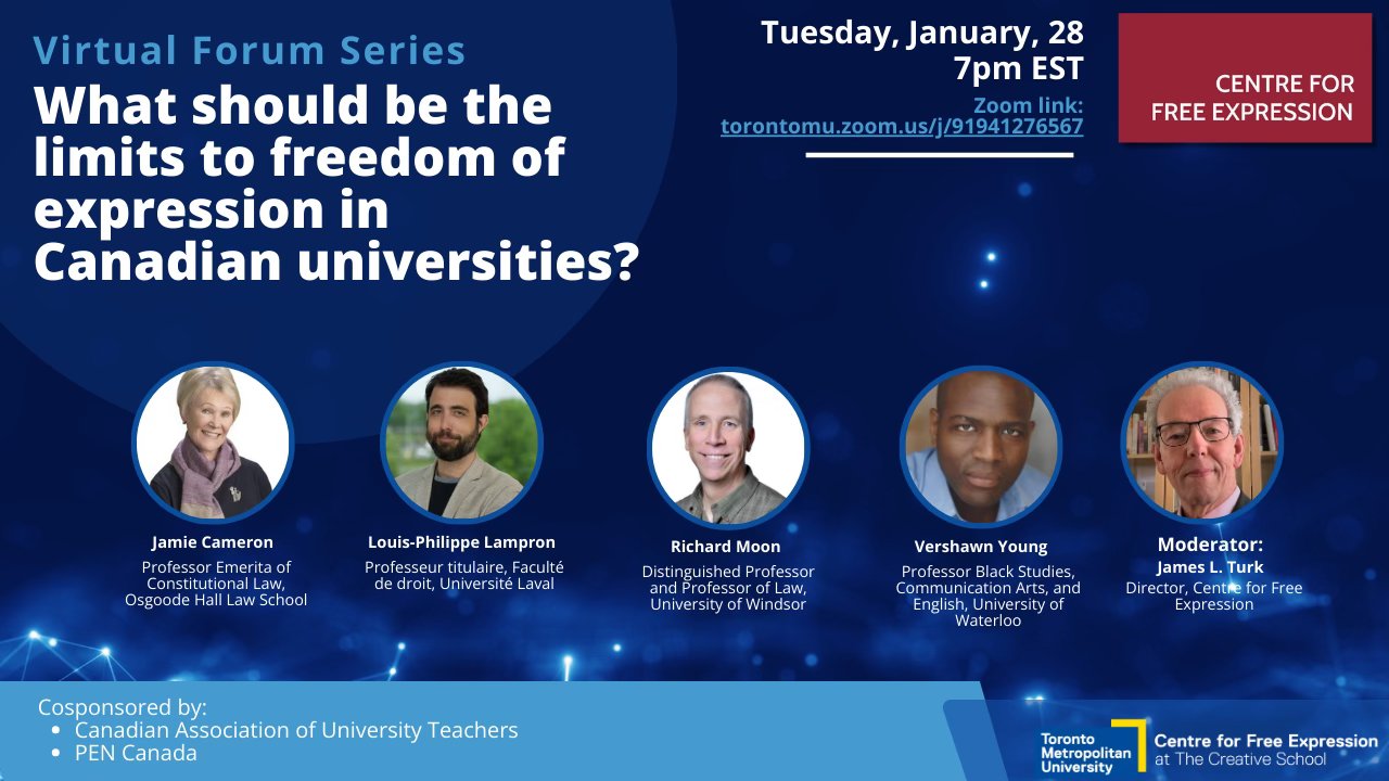 What should be the limits of freedom to expression in Canadian universities?