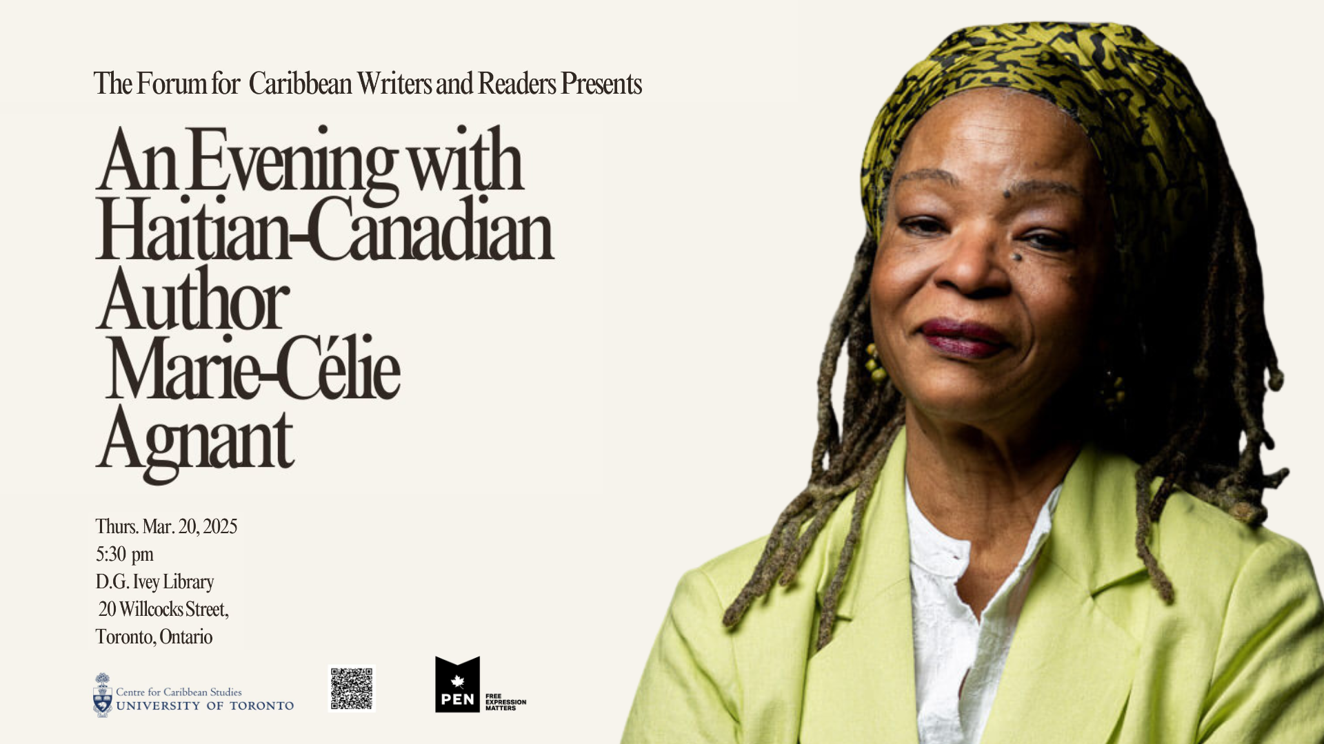 Event: An Evening with Marie-Célie Agnant