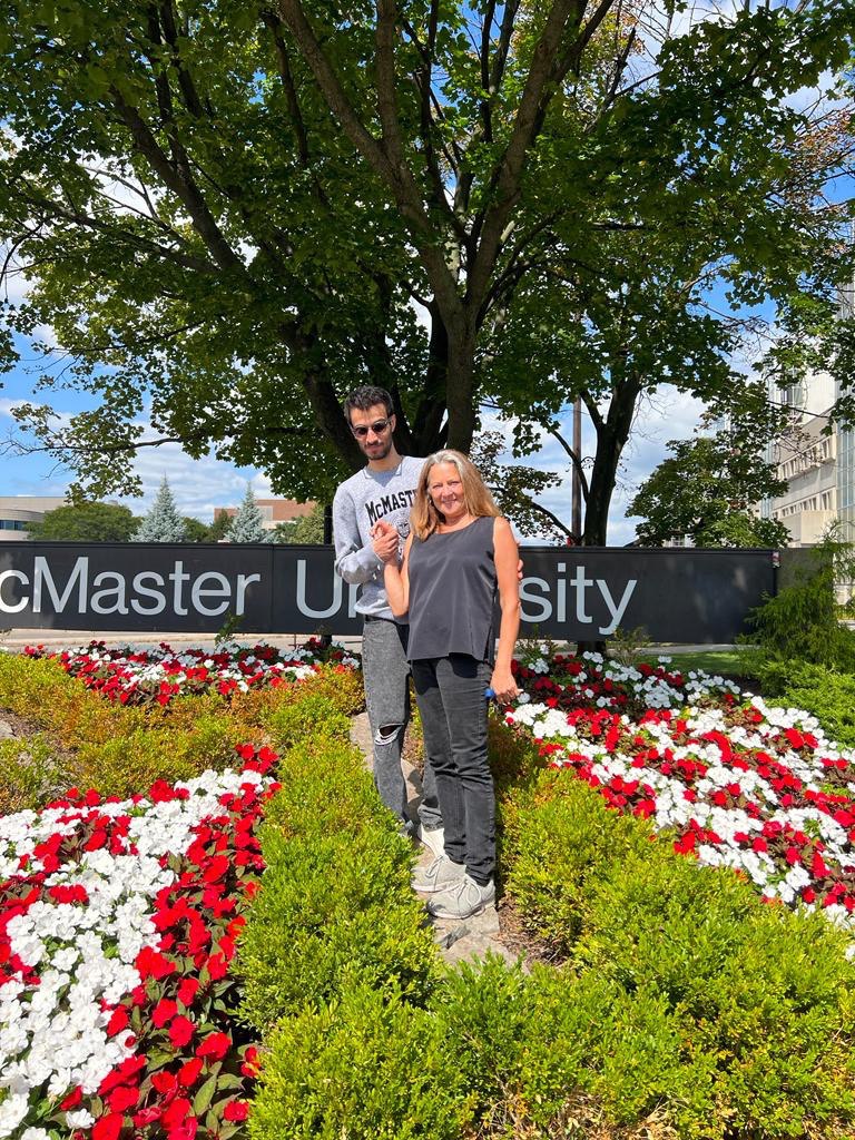 Joan Leishman at MacMaster University with PEN Writers in Exile