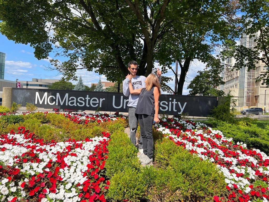 Joan Leishman at MacMaster University with PEN Writers in Exile